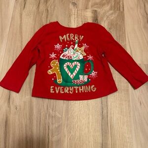 Christmas Holiday Toddler Long Sleeve Shirt Size 12-18 months